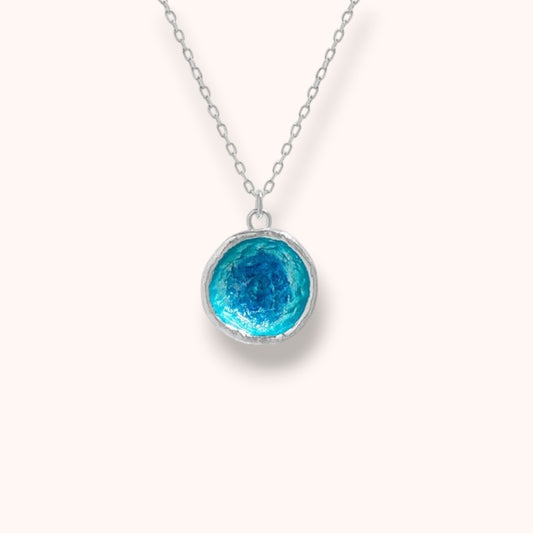 Ocean Drop Pendant 925 Sterling Silver Necklace