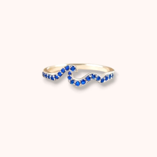 Royal Blue Wave 925 Sterling Silver Ring