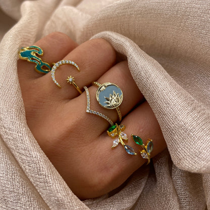 Emerald Garden 925 Sterling Silver Ring