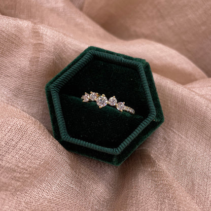Cluster Moissanite 925 Sterling Silver Ring | VVS1  D Color