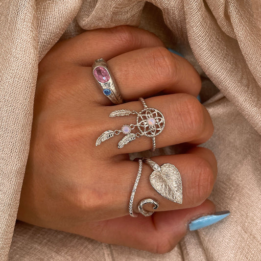 Dream Catcher Open 925 Sterling Silver Ring