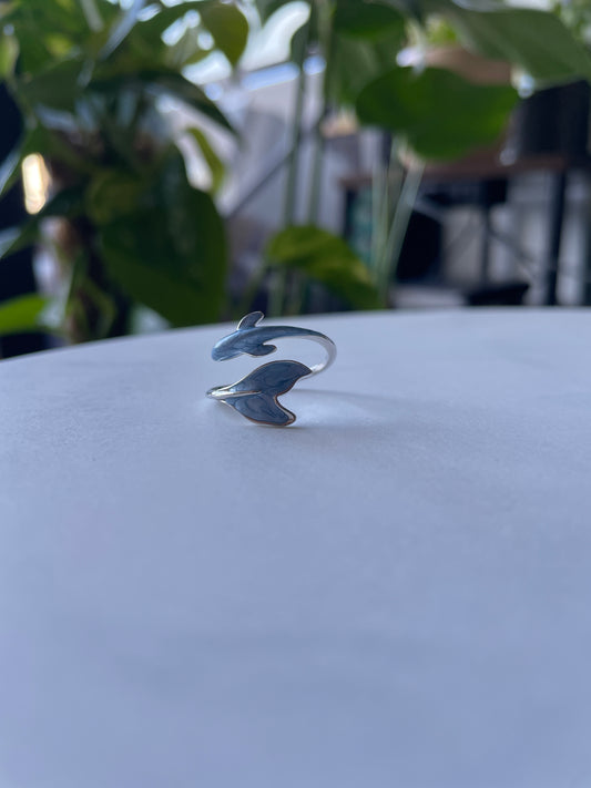 Blue Whale 925 Sterling Silver Ring