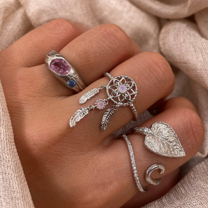 Dream Catcher Open 925 Sterling Silver Ring