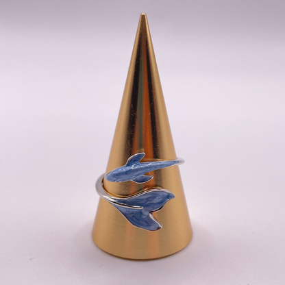 Blue Whale Adjustable 925 Sterling Silver Ring