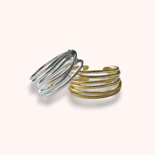 Wavy Stackable 925 Silver sterling Ring