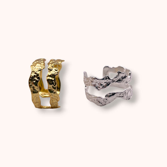 Double Flow Adjustable 925 Silver Ring