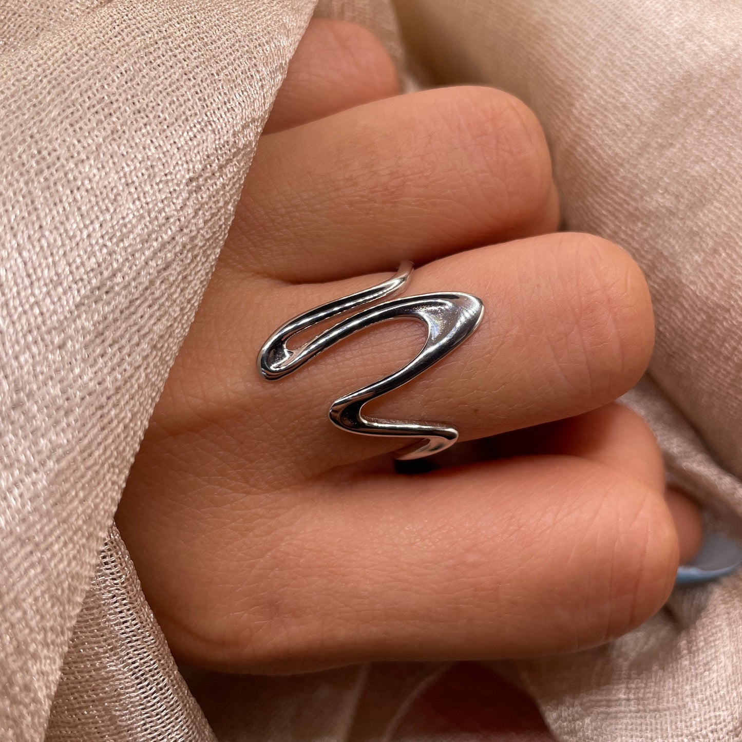 Ocean Drift 925 Sterling Silver Ring