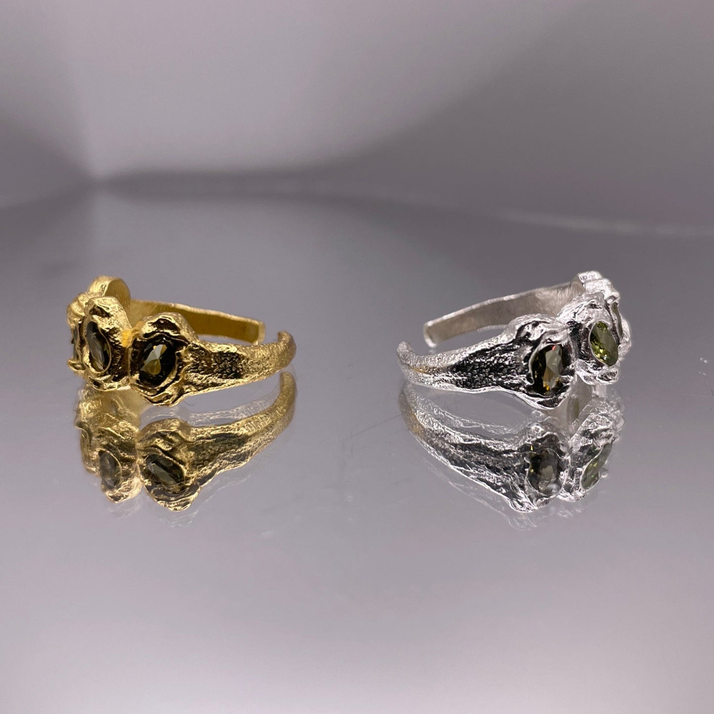 Chunky Organic Textured 925 sterling silver Ring
