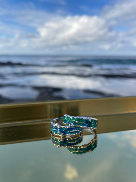 Ocean Edge Wave 925 Sterling Silver Ring