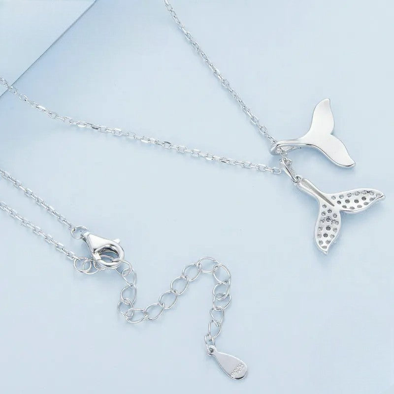 Mermaid Tail Necklace – 925 Sterling Silver Blue Ocean Pendant
