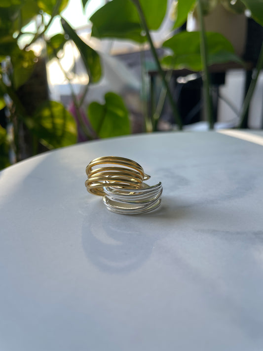 Wavy Stackable 925 Silver sterling Ring