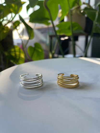 Wavy Stackable 925 Silver sterling Ring