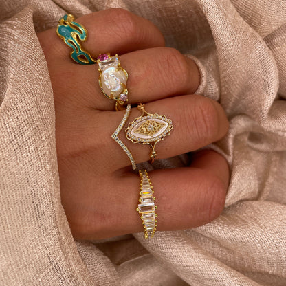 Baguette Glow 925 Sterling Silver Ring