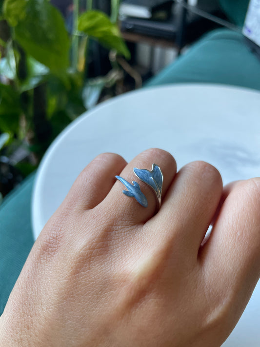 Blue Whale 925 Sterling Silver Ring