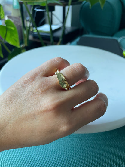 Lustura Ring – Organic Gold Textured 925 Silver Ring