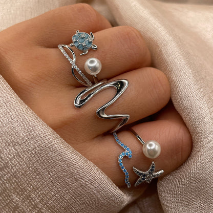 Ocean Drift 925 Sterling Silver Ring