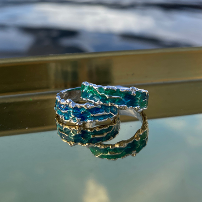 Ocean Edge Wave 925 Sterling Silver Ring