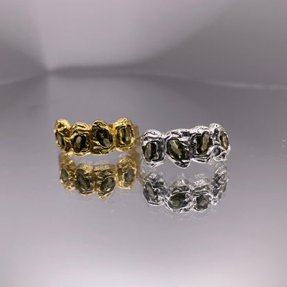 Chunky Organic Textured 925 sterling silver Ring