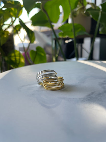 Wavy Stackable 925 Silver sterling Ring