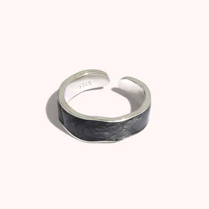 Cream Pearl Enamel 925 Sterling Silver Ring