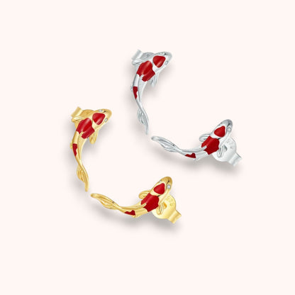 Lucky Koi 925 Sterling Silver Earrings