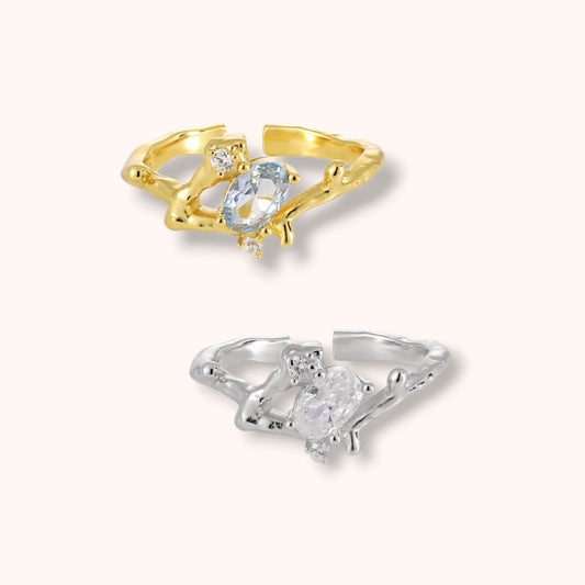 Coral Crown 925 Sterling Silver Ring