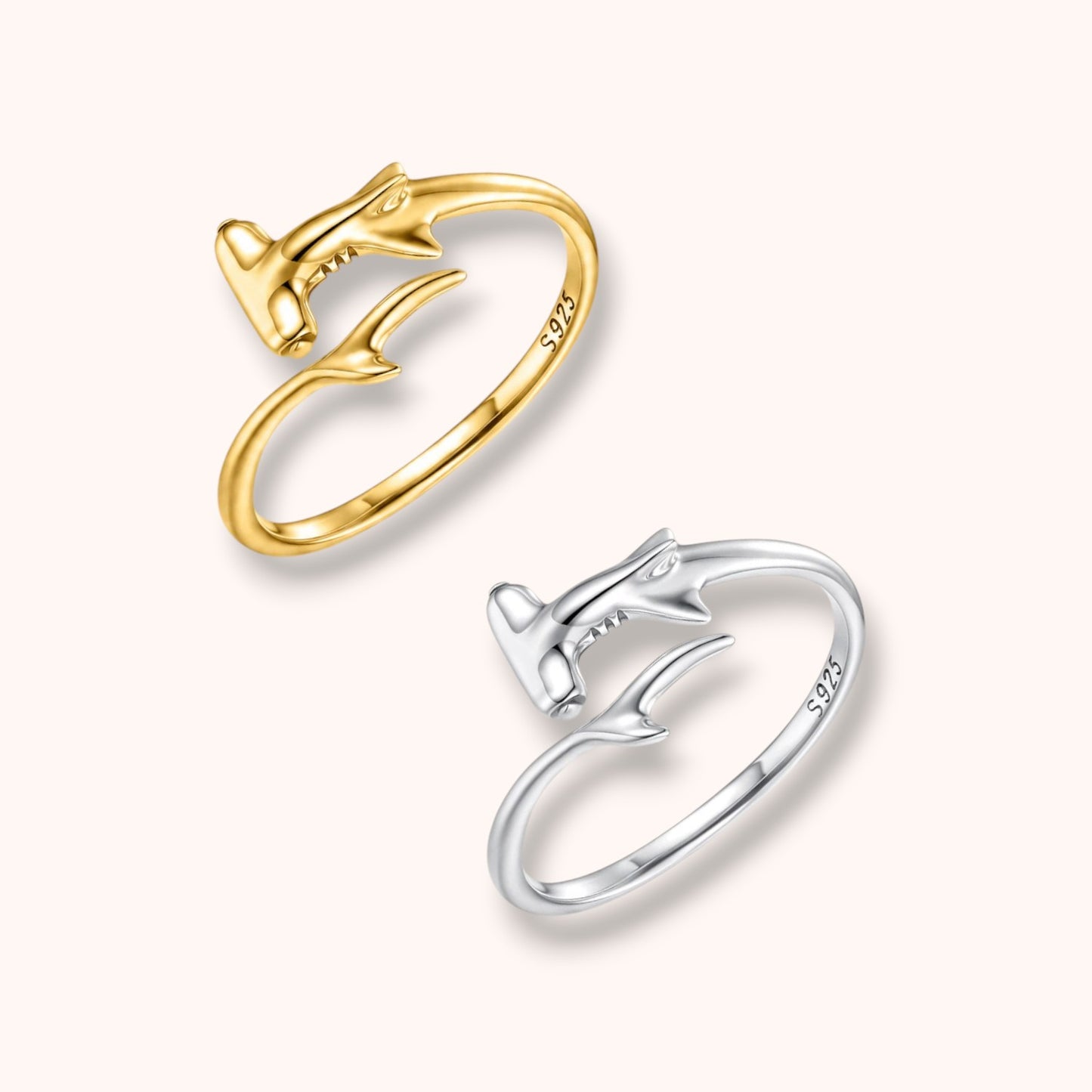Hammerhead Shark 925 Sterling Silver Ring
