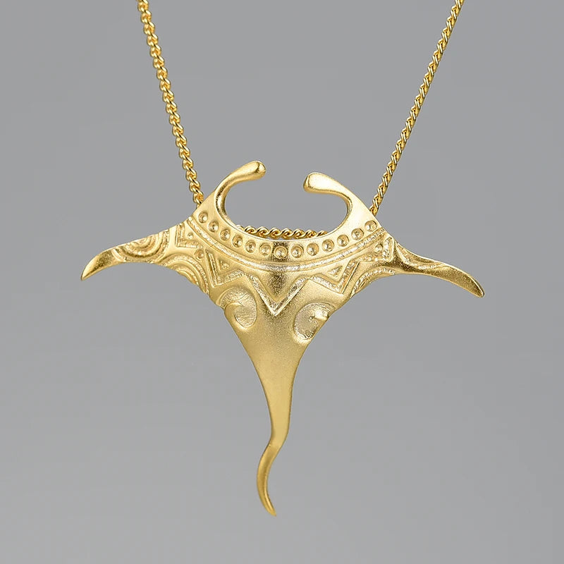Manta Ray 925 Sterling Silver Necklace