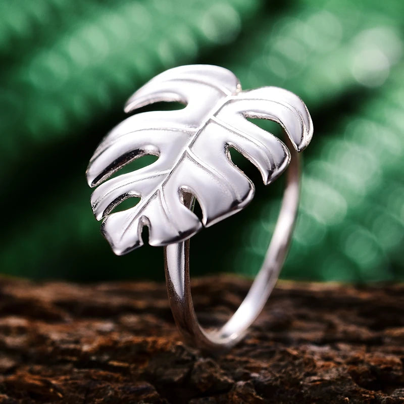 Monstera Leaf 925 Sterling Silver Ring