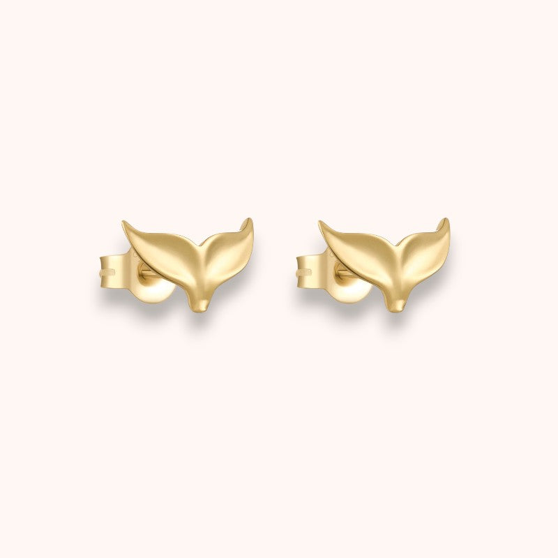 Whale Tail 925 Sterling Silver Stud Earrings