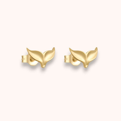 Whale Tail 925 Sterling Silver Stud Earrings