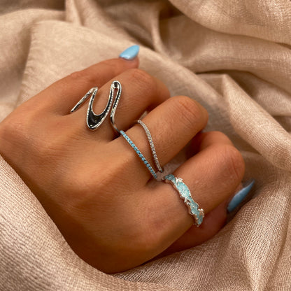 Coastal Blue 925 Sterling Silver Ring