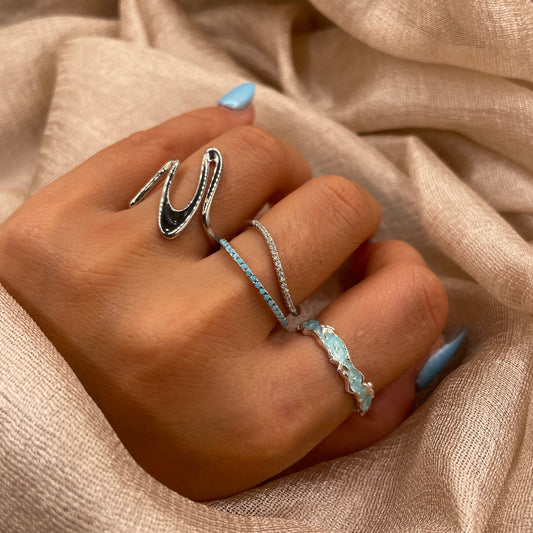Coastal Blue 925 Sterling Silver Ring