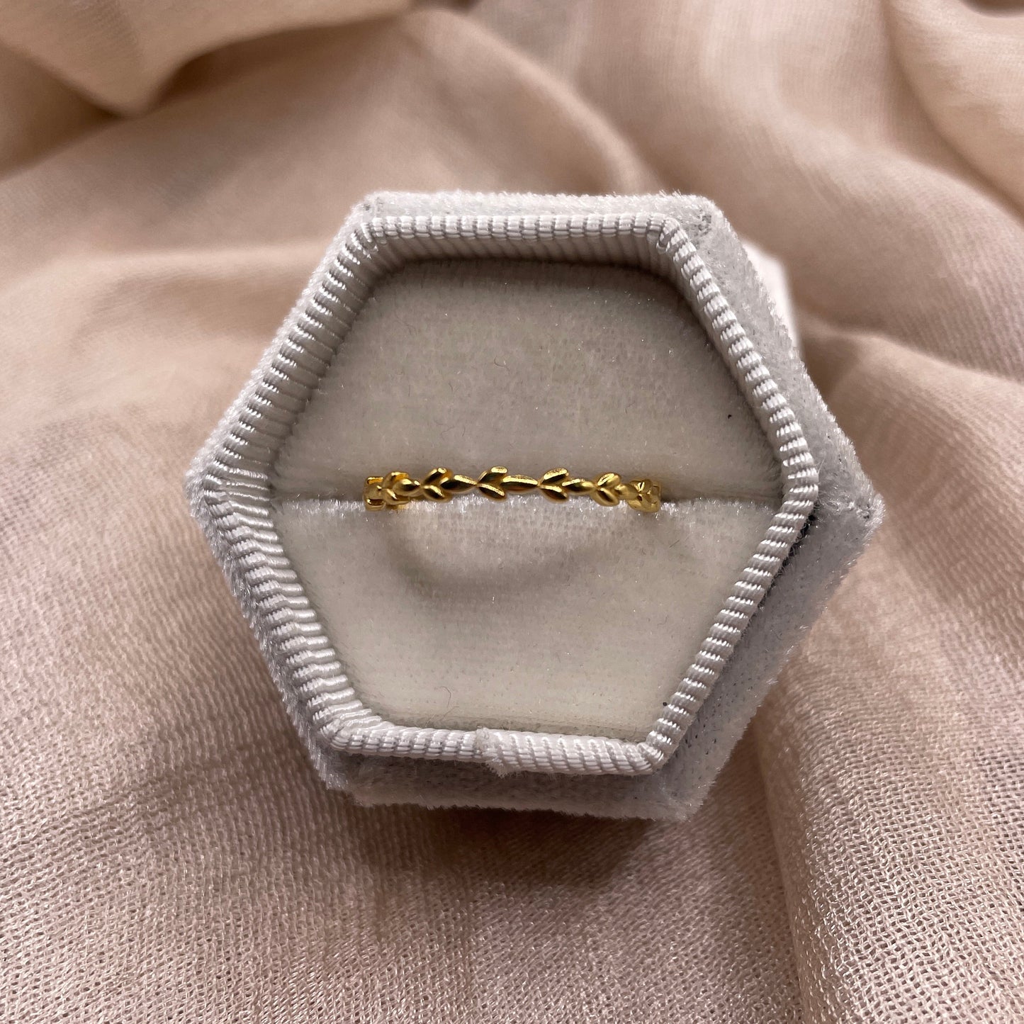 Leaf Band 925 Sterling Silver Ring