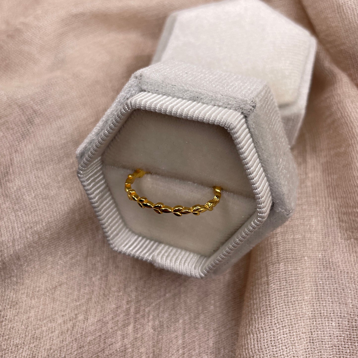 Leaf Band 925 Sterling Silver Ring