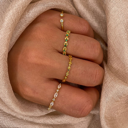 Leaf Band 925 Sterling Silver Ring