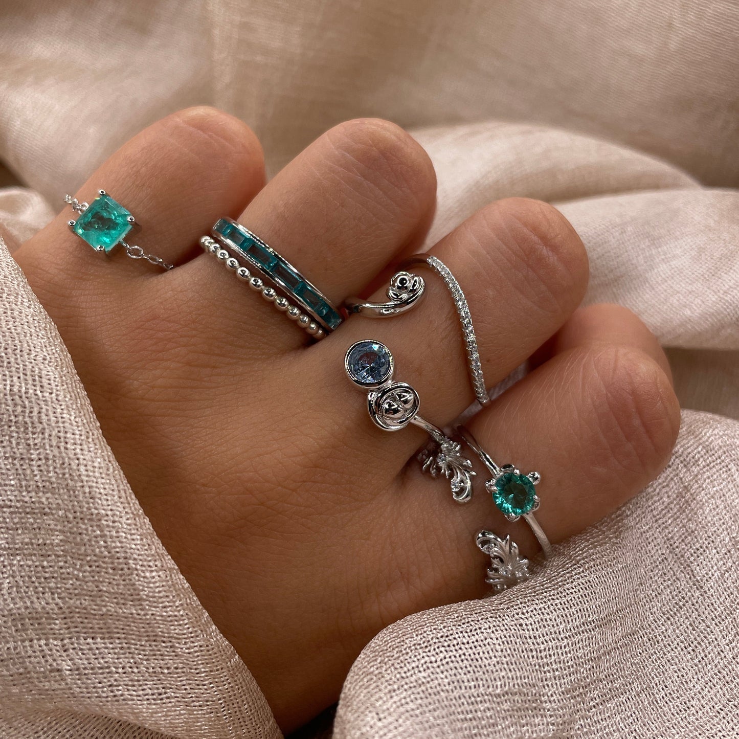 Ocean Knot Open 925 Sterling Silver Ring