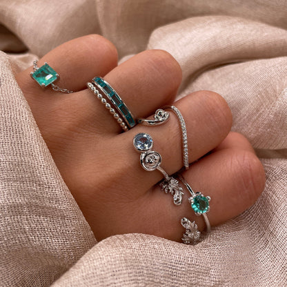 Turtle Gem Open 925 Sterling Silver Ring