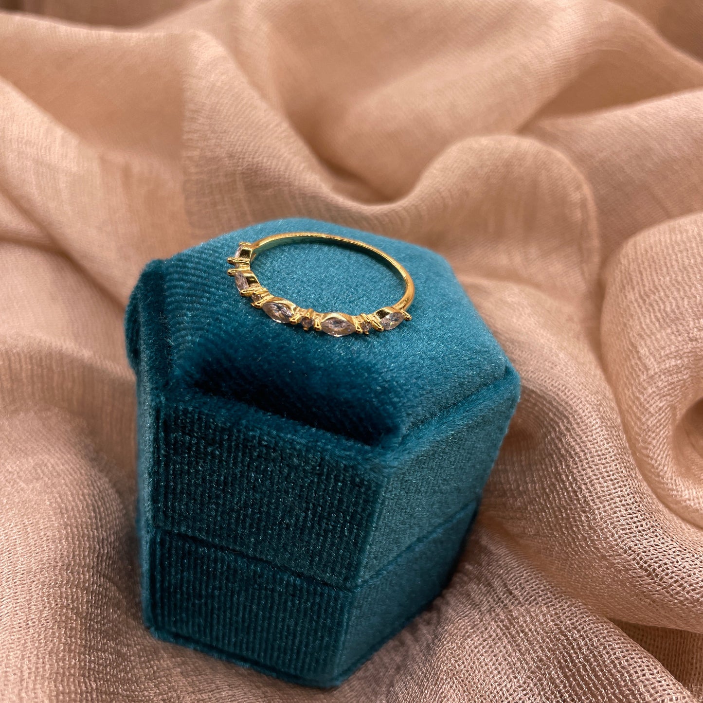 Marquise Sparkle Band 925 Sterling Silver Ring
