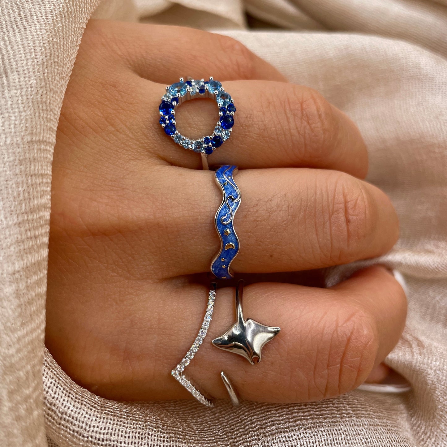 Eclipse Flow Open 925 Sterling Silver Ring