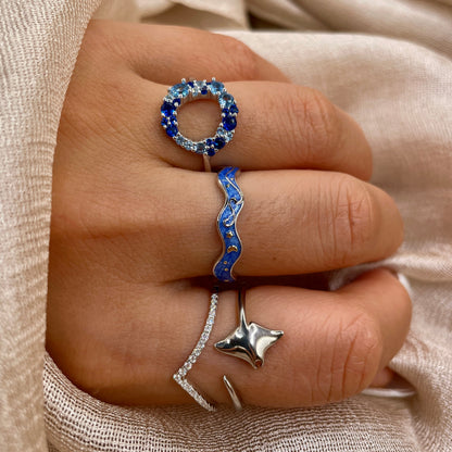 Eclipse Flow Open 925 Sterling Silver Ring