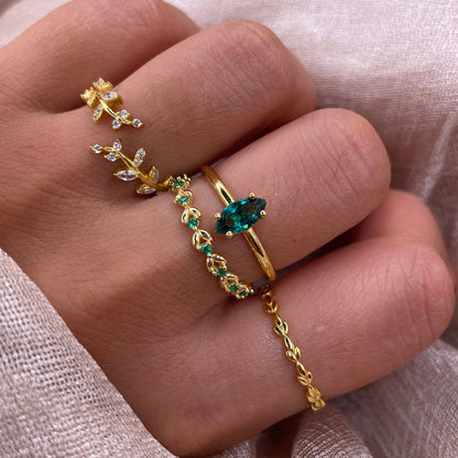 Olive Leaf Wrap 925 Sterling Silver Ring