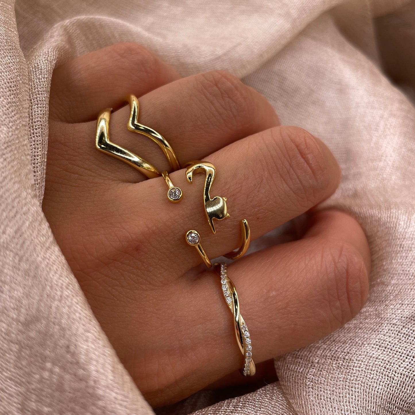 Sticky Cat 925 Sterling Silver Ring