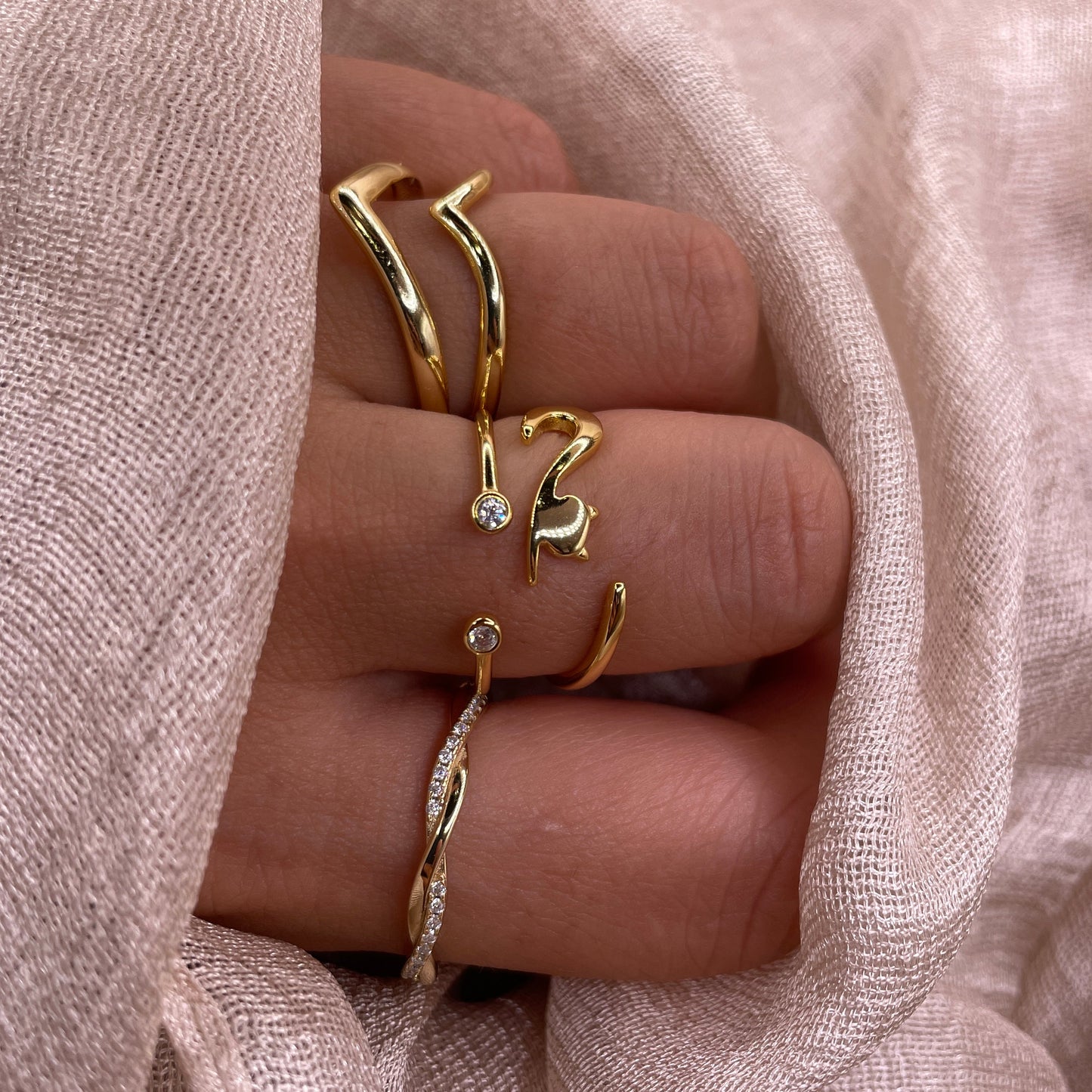 Sticky Cat 925 Sterling Silver Ring