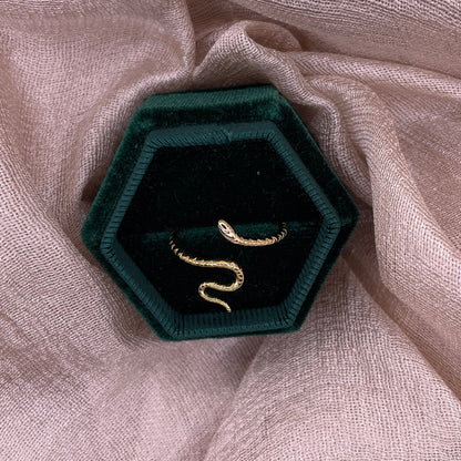Gold Snake 925 Sterling Silver Ring