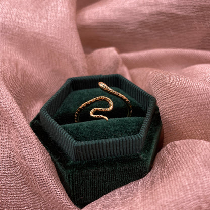 Gold Snake 925 Sterling Silver Ring