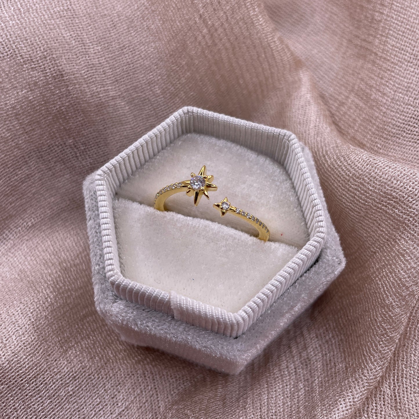 North Star Open 925 Sterling Silver Ring