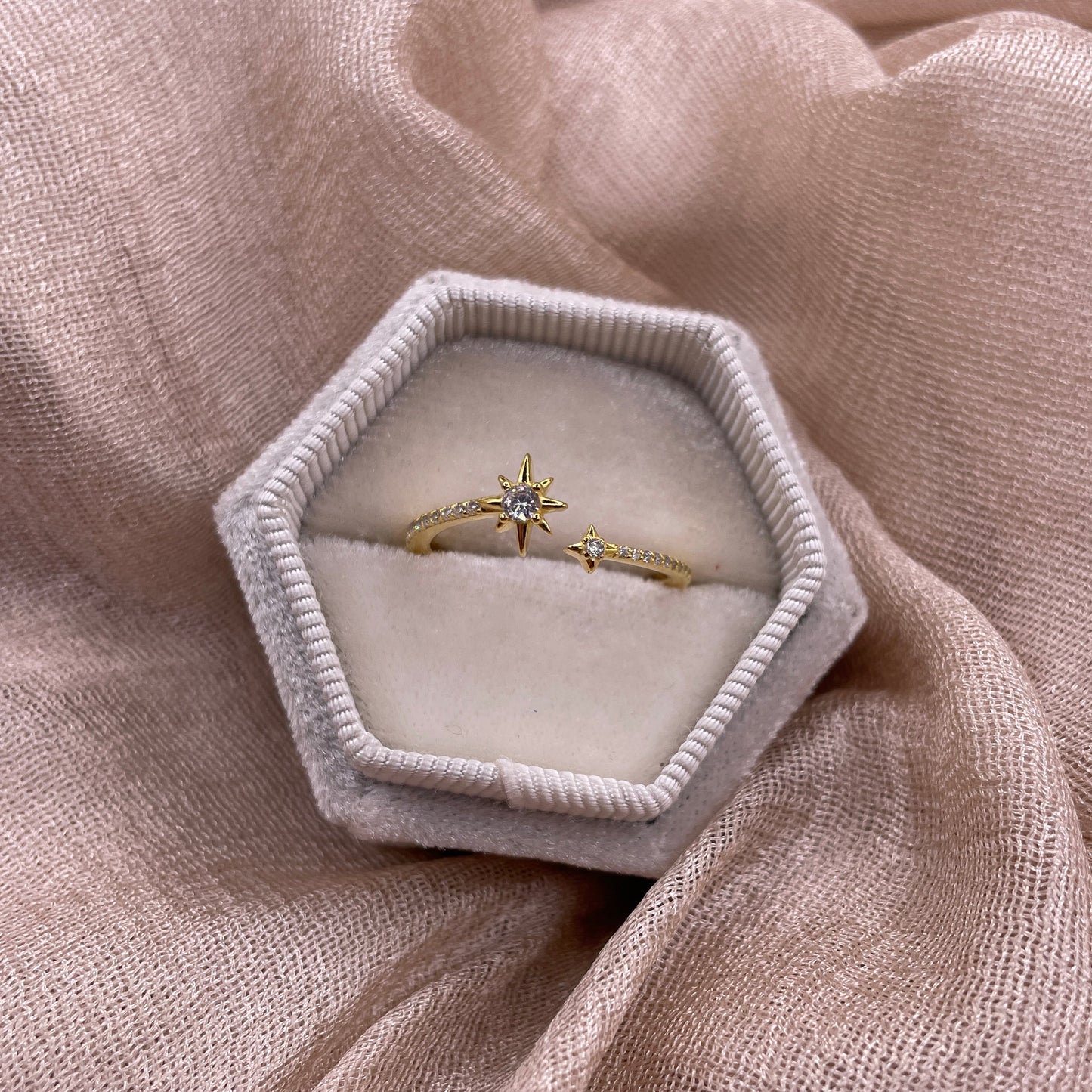 North Star Open 925 Sterling Silver Ring
