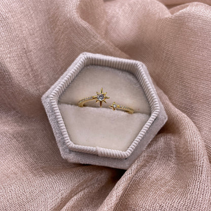North Star Open 925 Sterling Silver Ring
