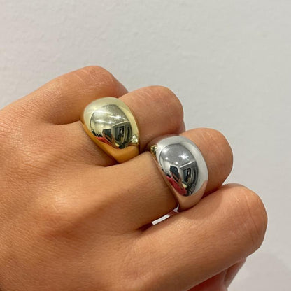 Chunky Dome Adjustable 925 Sterling Silver Ring